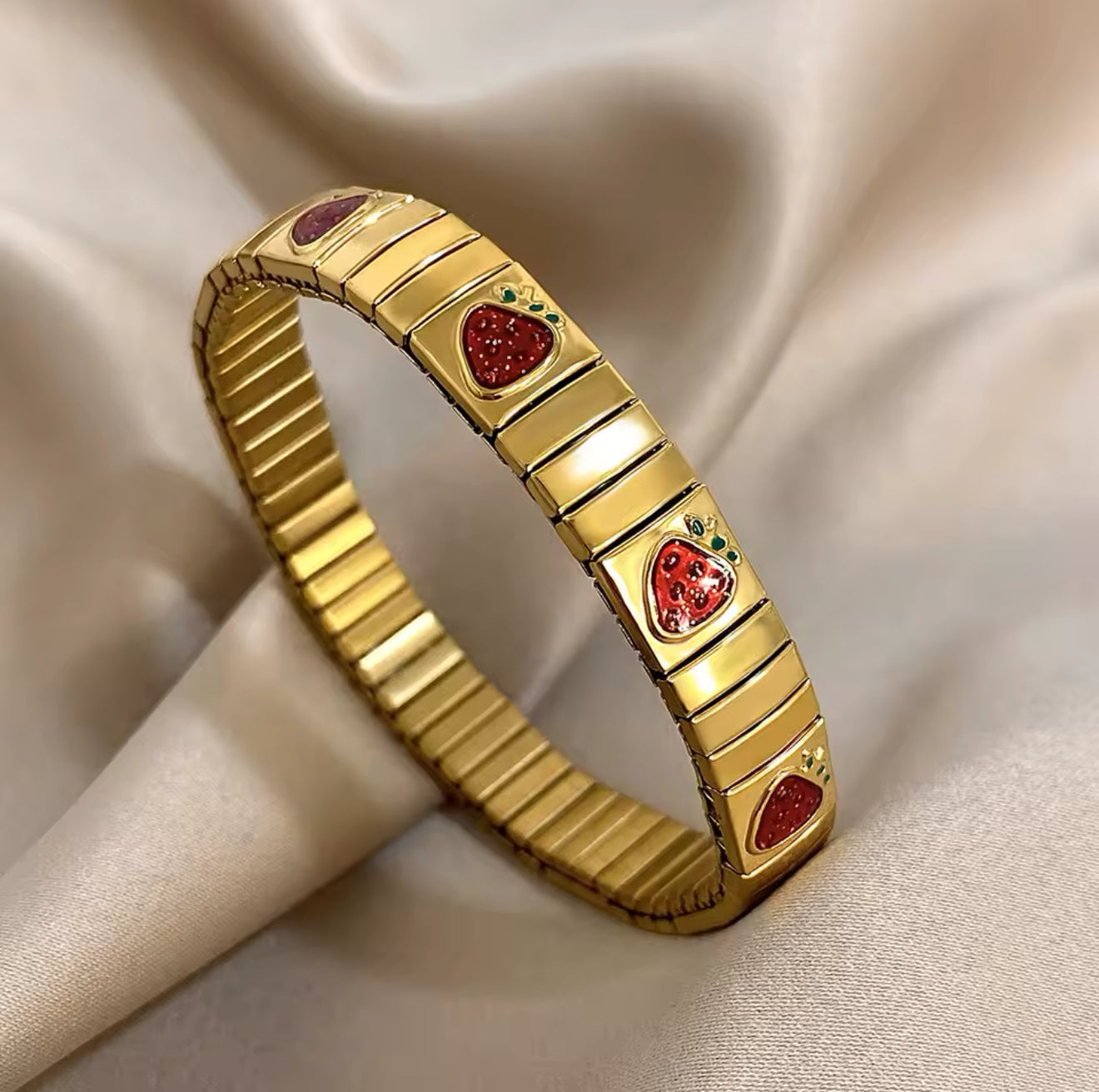 Armband, Kirschen, Erdbeere