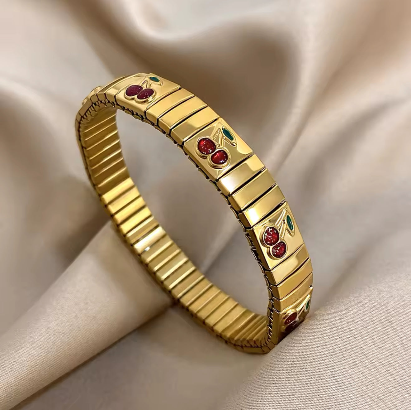 Armband, Kirschen, Erdbeere